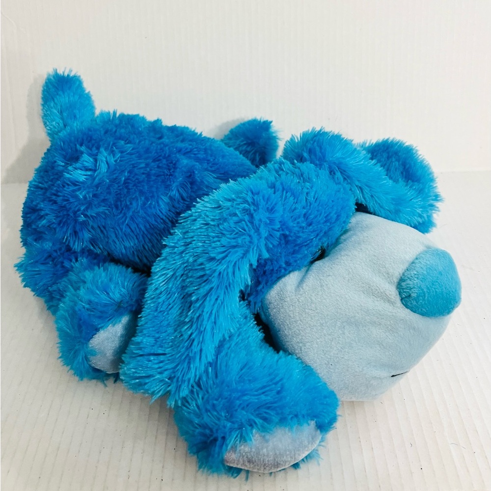 Peek a Boo Blue Floppy Plush Dog